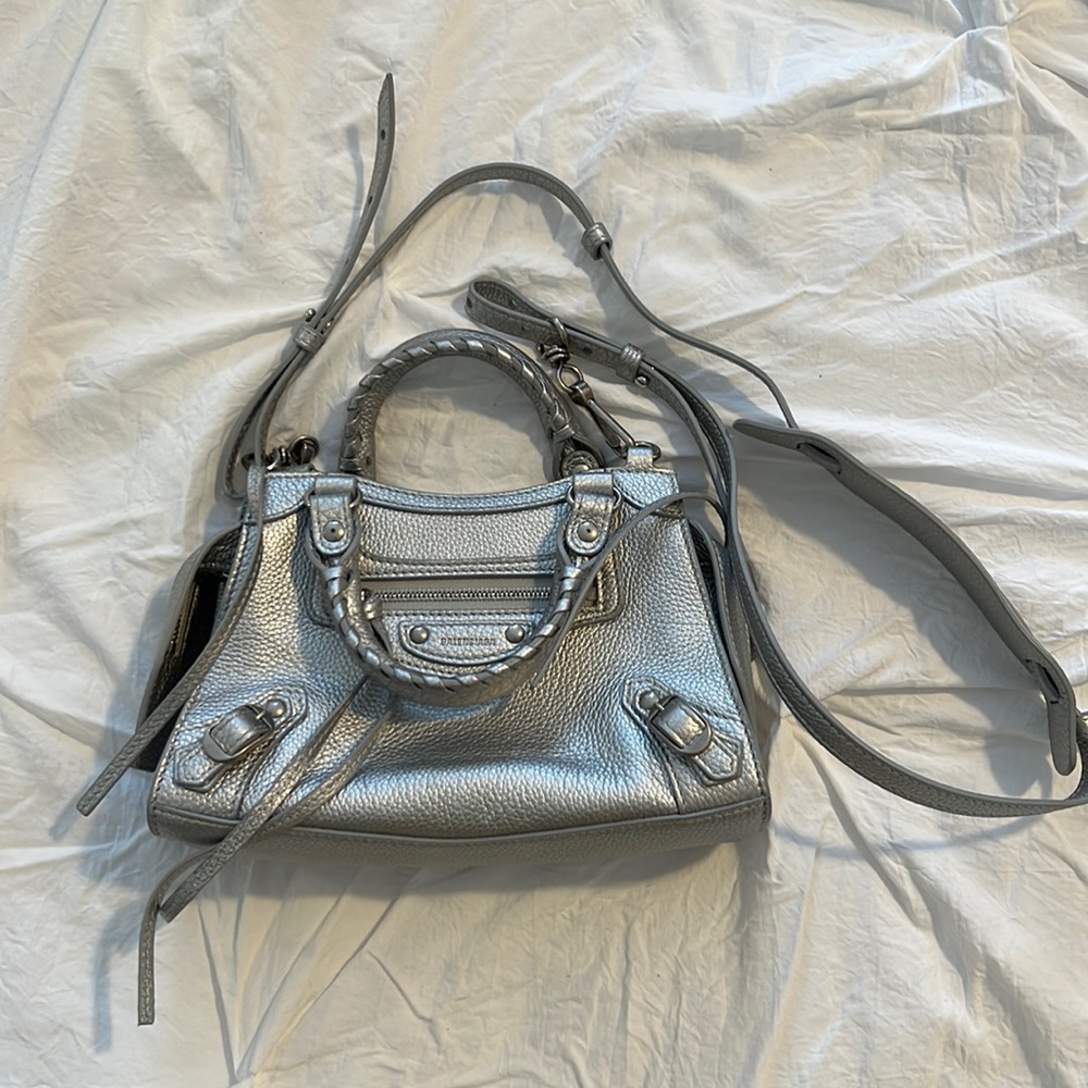 Balenciaga Mini Neo Classic Grained Leather Satchel